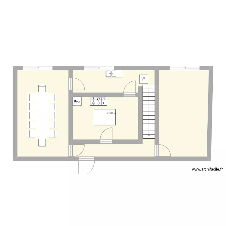 projet travaux 2. Plan de 1 Pièce et 72 m² projet travaux 2. Plan de 1 Pièce et 72 m²