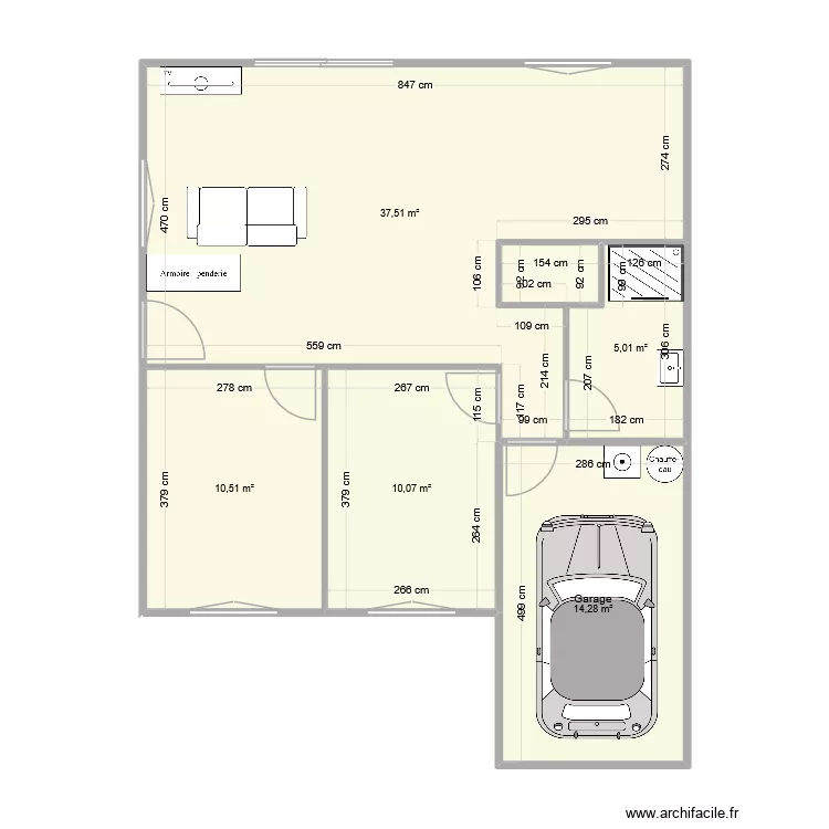 MANUELA DSG. Plan de 5  et 77 m²