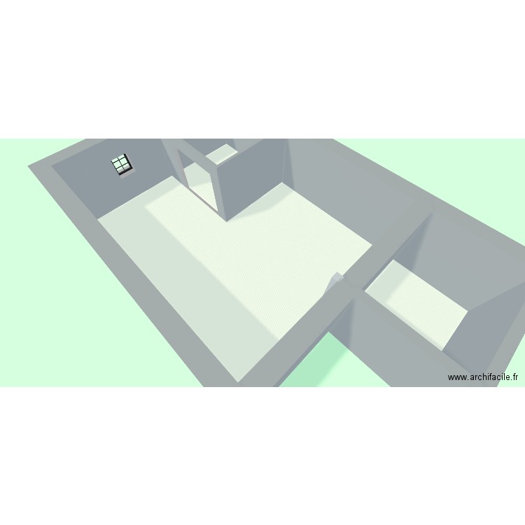 rdc_2. Plan de 3 pièces et 61 m2