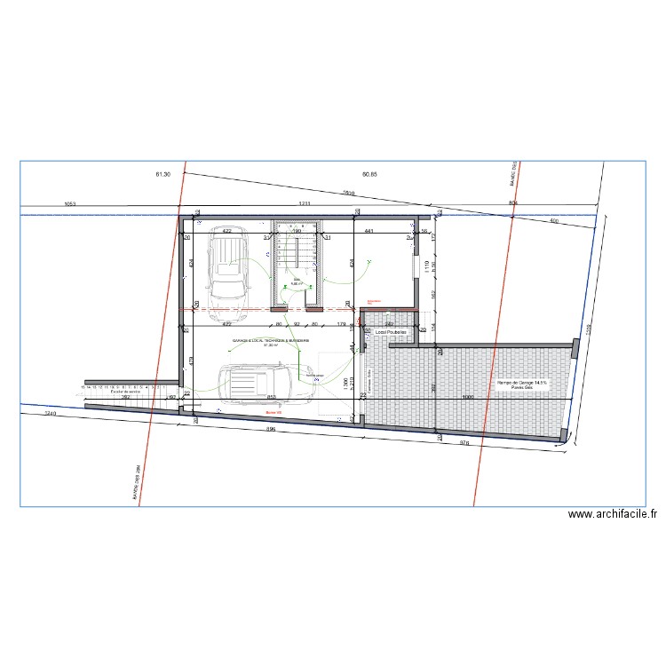 Plan Martins Sous sol. Plan de 0 pièce et 0 m2