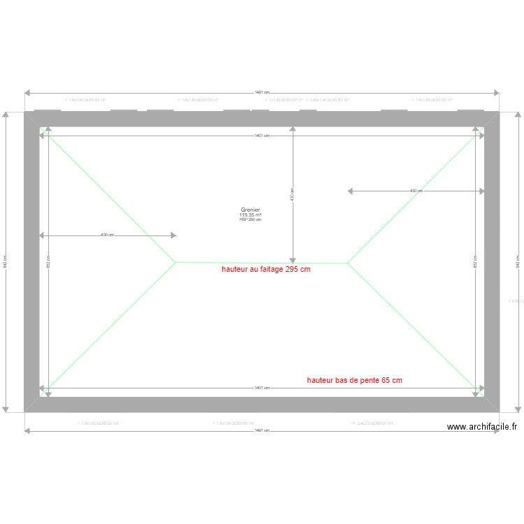 BRUN / BESSE. Plan de 21 pièces et 347 m2