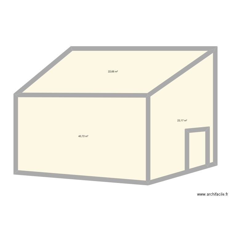 Abris 2. Plan de 3 pièces et 87 m2