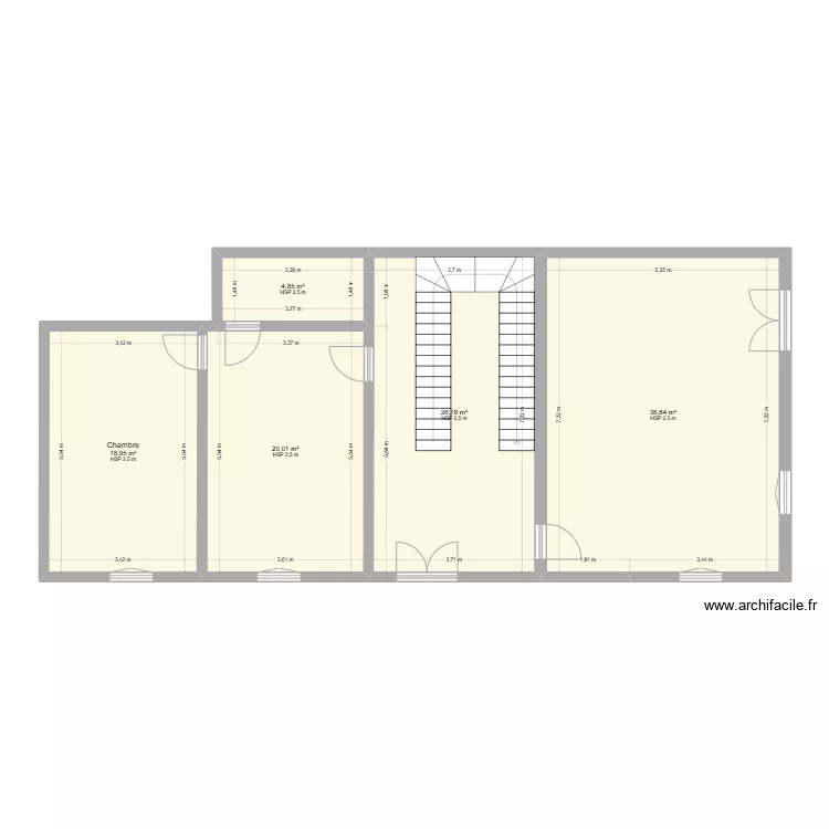 Apt ancien commerce. Plan de 