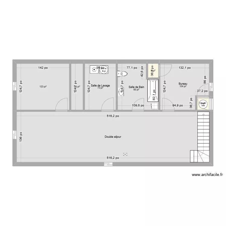 KARINE ET SONIA SOUS-SOL. Plan de 