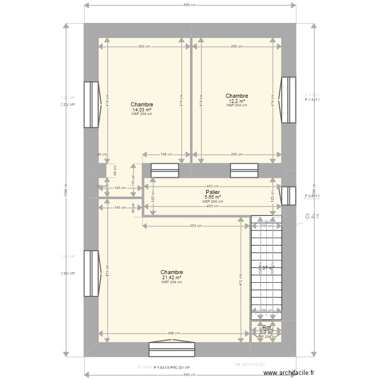 ML24006713 . Plan de 12 pièces et 112 m2