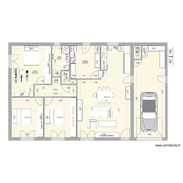 Maison au 60e 04 01 2026 19h42. Plan de 10 pièces et 139 m² Maison au 60e 04 01 2026 19h42. Plan de 10 pièces et 139 m²