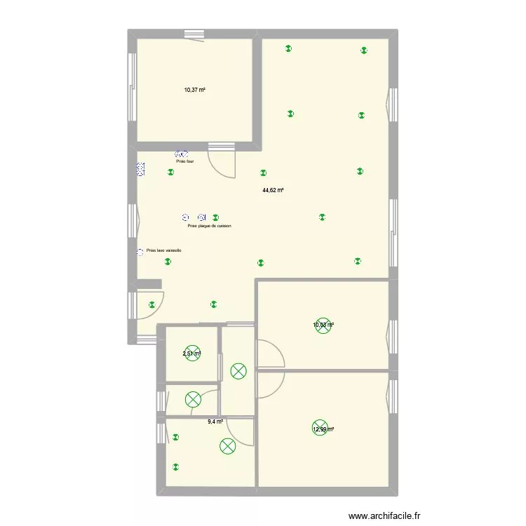 V1 AUBIGNAN ELEC. Plan de 6 et 90 m² V1 AUBIGNAN ELEC. Plan de 6 et 90 m²