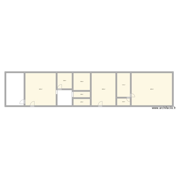 original. Plan de 9 pièces et 154 m2