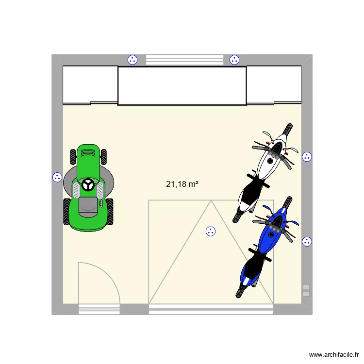 garage. Plan de 1 et 21 m² garage. Plan de 1 et 21 m²