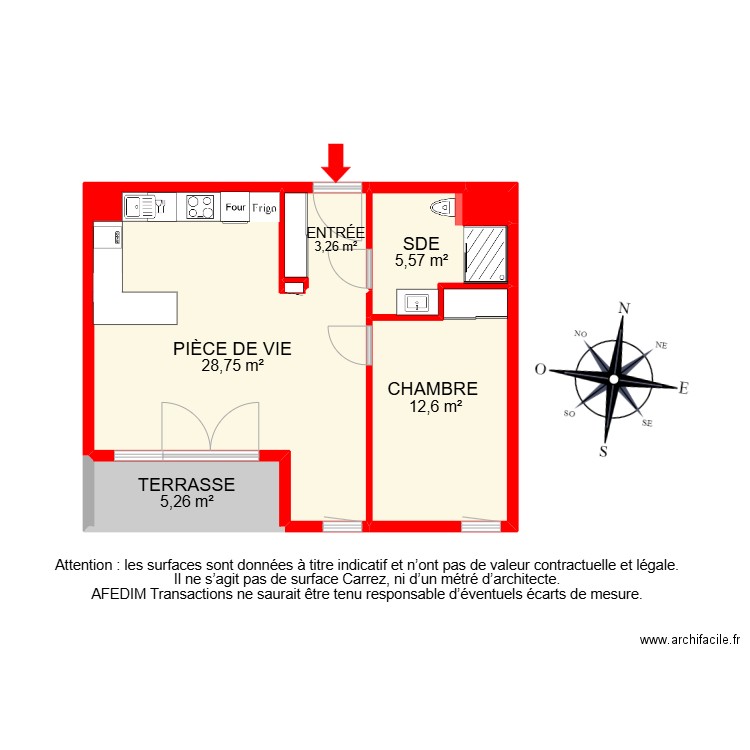 BI 30367. Plan de 8 pièces et 68 m2
