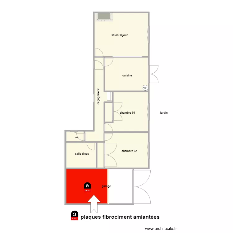 indivision MALLET 57bis am. Plan de 11 pièces et 71 m²