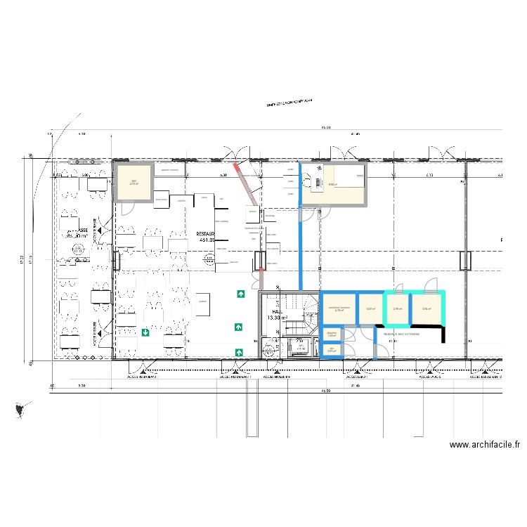 gougeon v2. Plan de 8 pièces et 30 m2