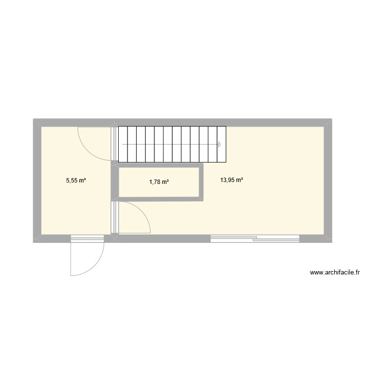 atelier - Plan 3 pièces 21 m2 dessiné par mathi92