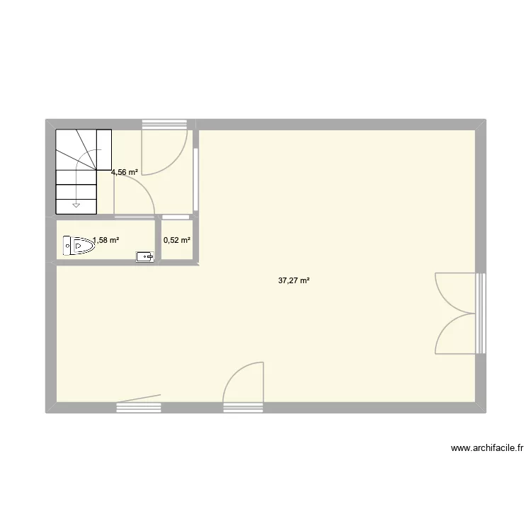 Maison Venelles BAS. Plan de 4  et 44 m²