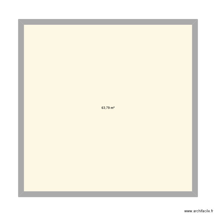 Léon Jouret - Grenier. Plan de 1 pièce et 64 m2