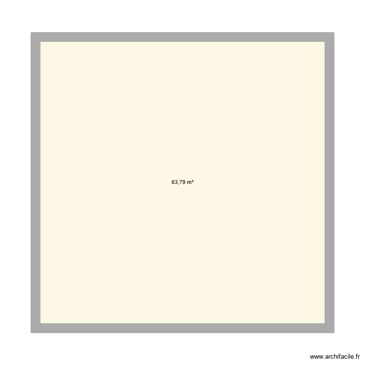 L&eacute;on Jouret - Grenier. Plan de 1 pièce et 64 m²