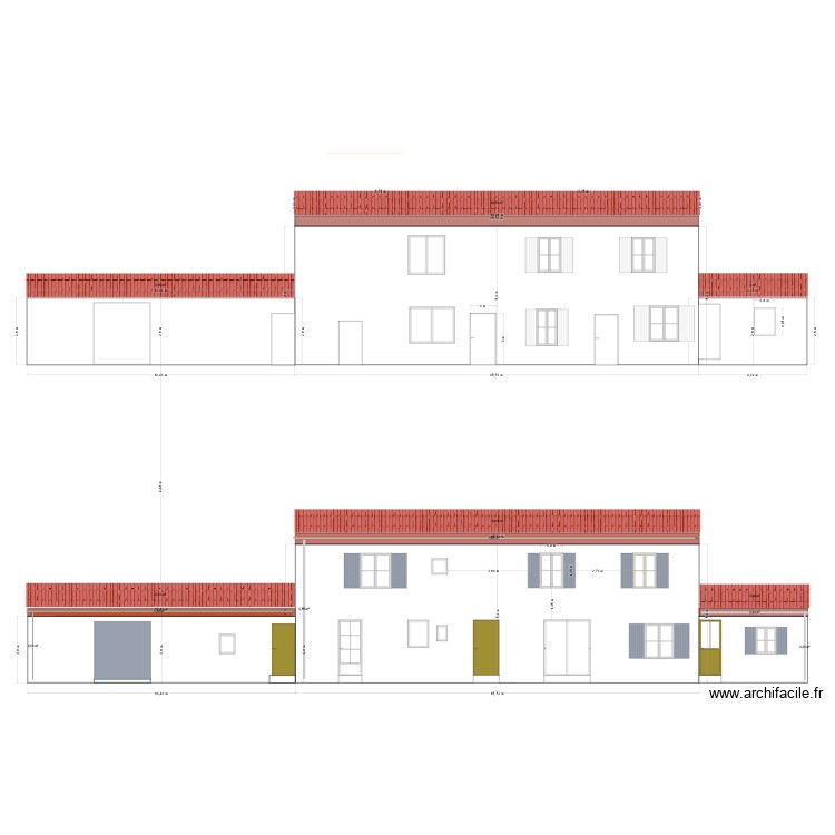 Fa&ccedil;ade sud 2. Plan de 0 pièce et 0 m2
