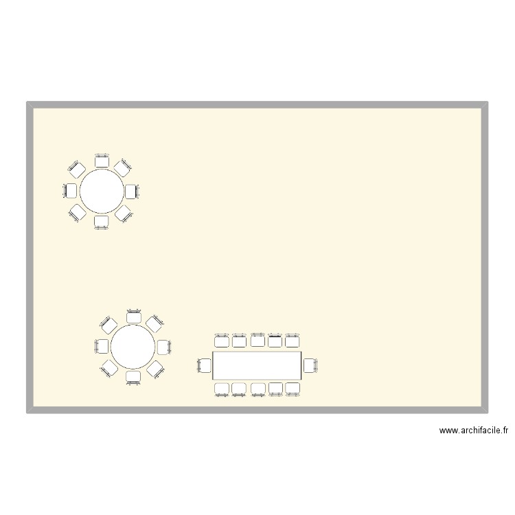 plan de table violette. Plan de 1 pièce et 150 m2