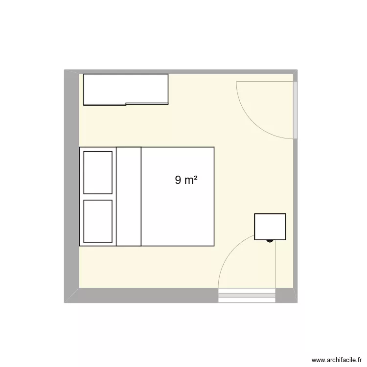 chambre 1 Solaro. Plan de 