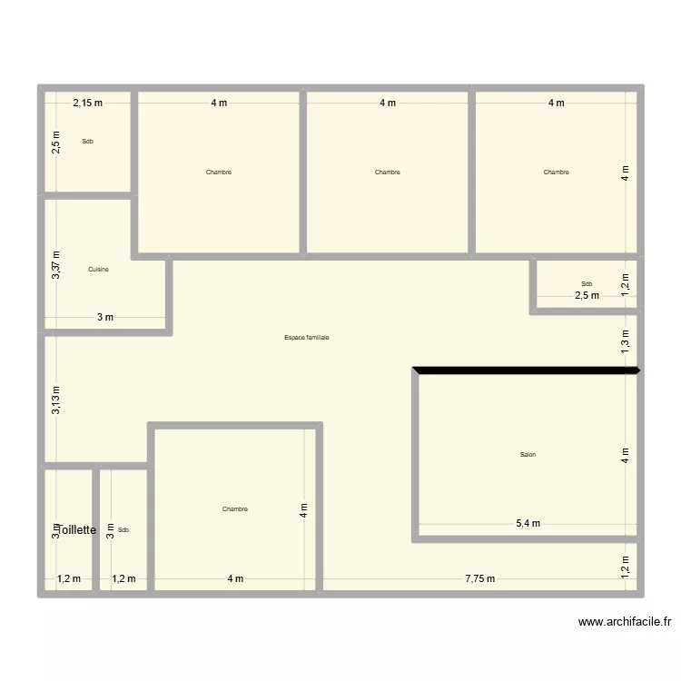 arona. Plan de 11  et 169 m²