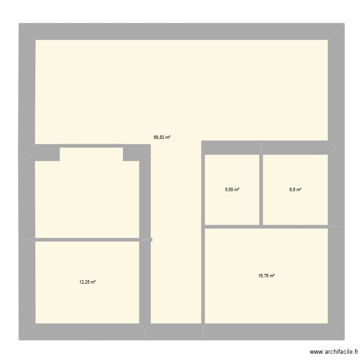 Gite grandcamp. Plan de 5 pièces et 110 m2