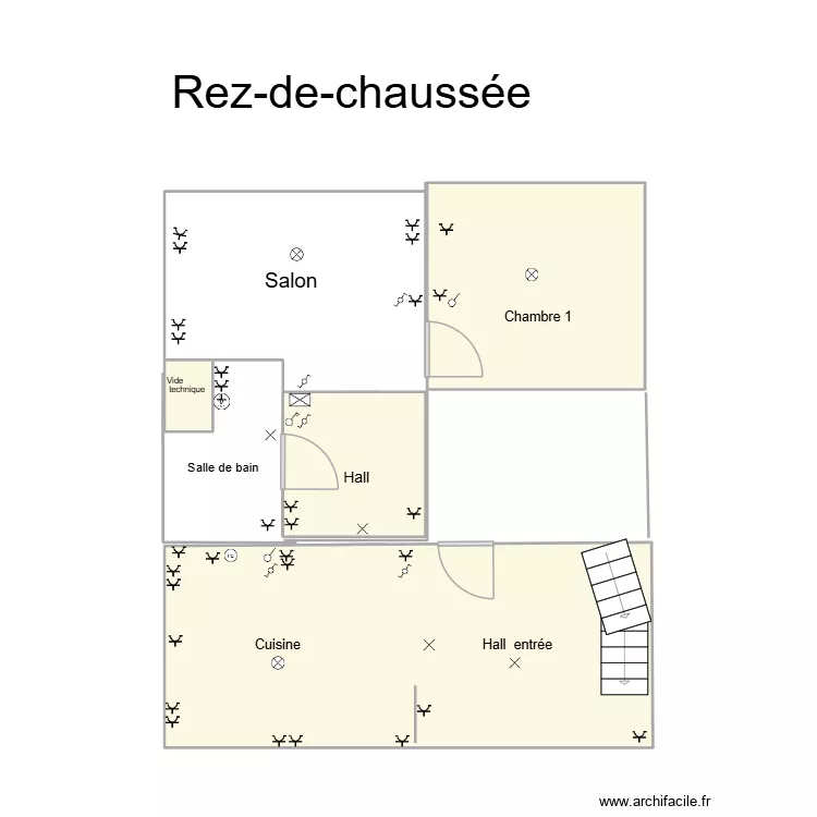 gare havaux. Plan de 4  et 36 m²