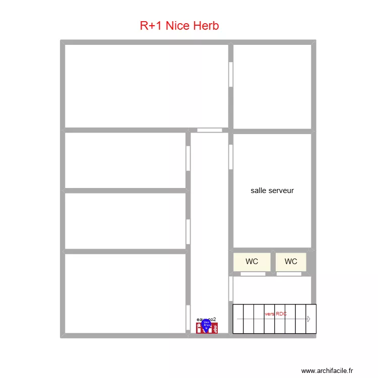 NICE HERB R+1. Plan de 8  et 29 m²