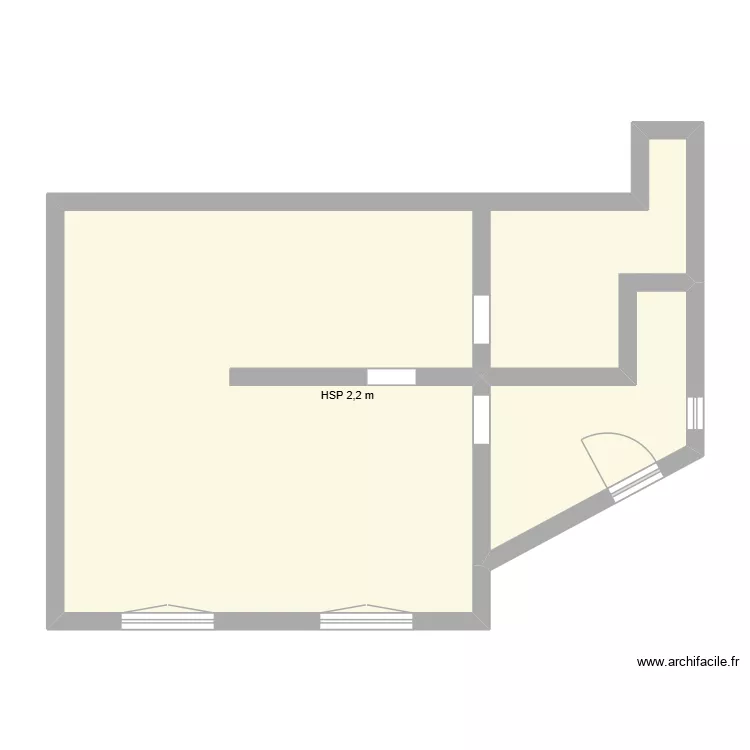 RDC Francheville le bas v2. Plan de 1  et 71 m²