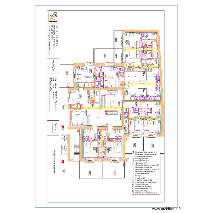 RDC Plan Elecctricité. Plan de 0 pièce et 0 m2