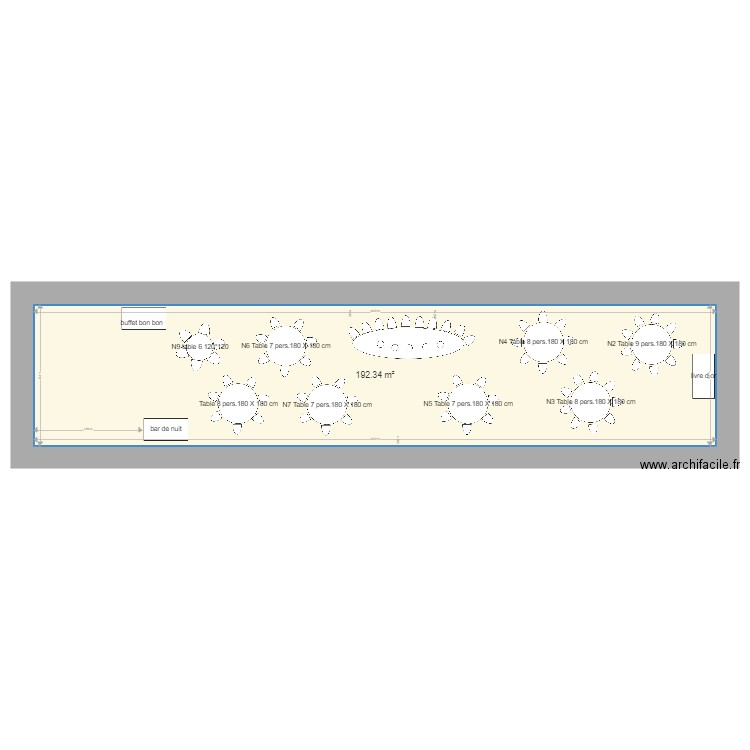 la loubiere. Plan de 1 pièce et 192 m2