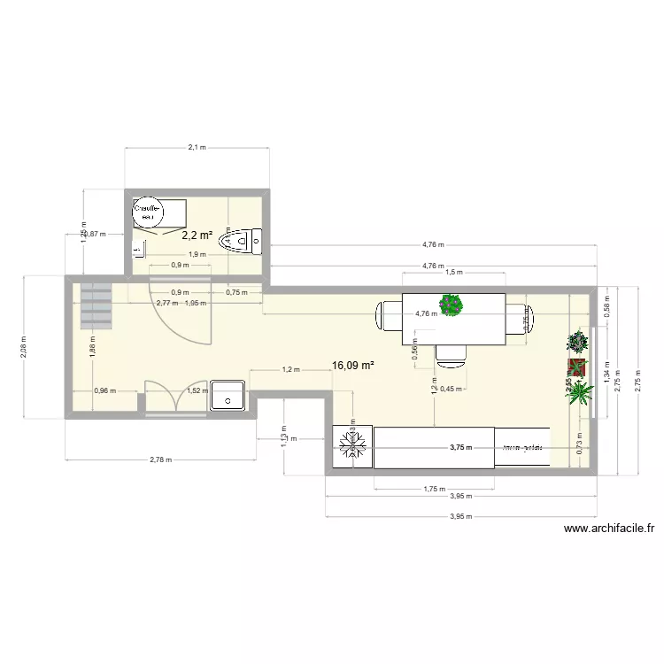 GRP Cuisine agencement. Plan de 