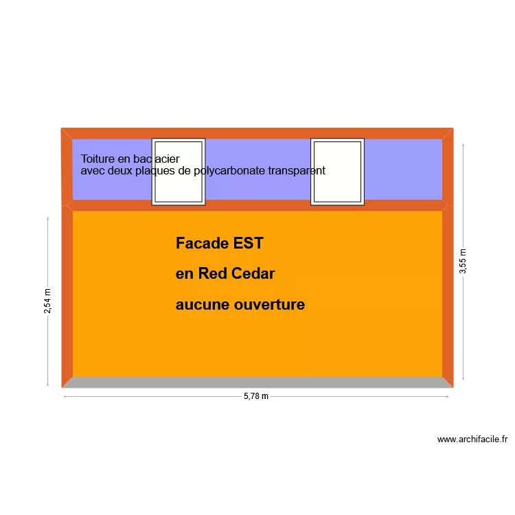 facade est Camen. Plan de facade est Camen. Plan de