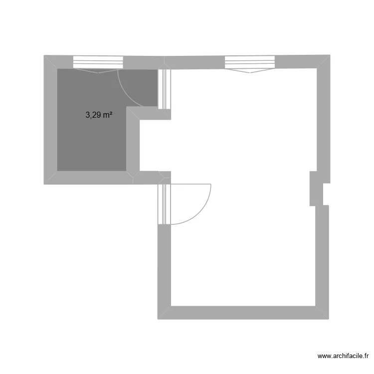 vignoles. Plan de 1  et 3 m²
