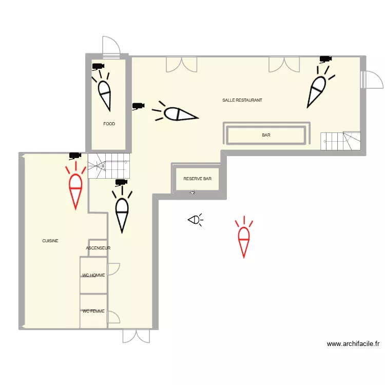 PLAN DETAIL REZ DE CHAUSSE. Plan de 8  et 108 m²