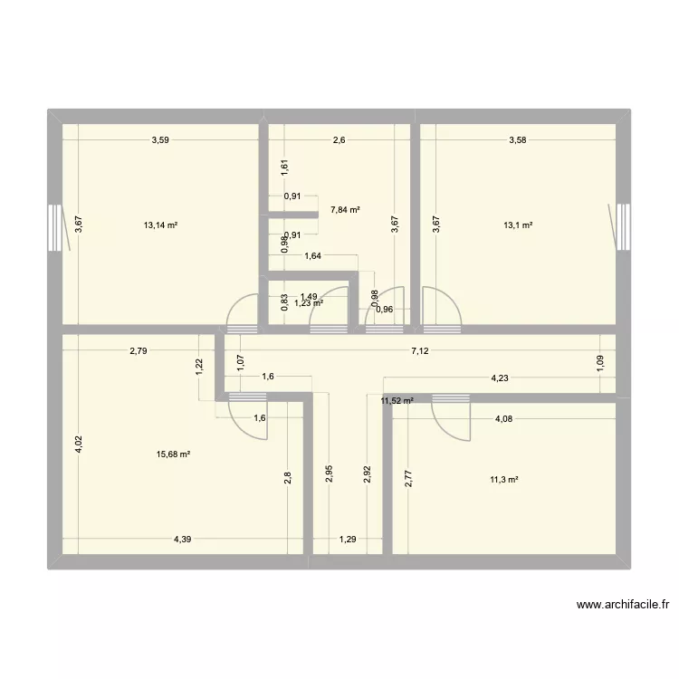 premier étage. Plan de 7 et 74 m² premier étage. Plan de 7 et 74 m²