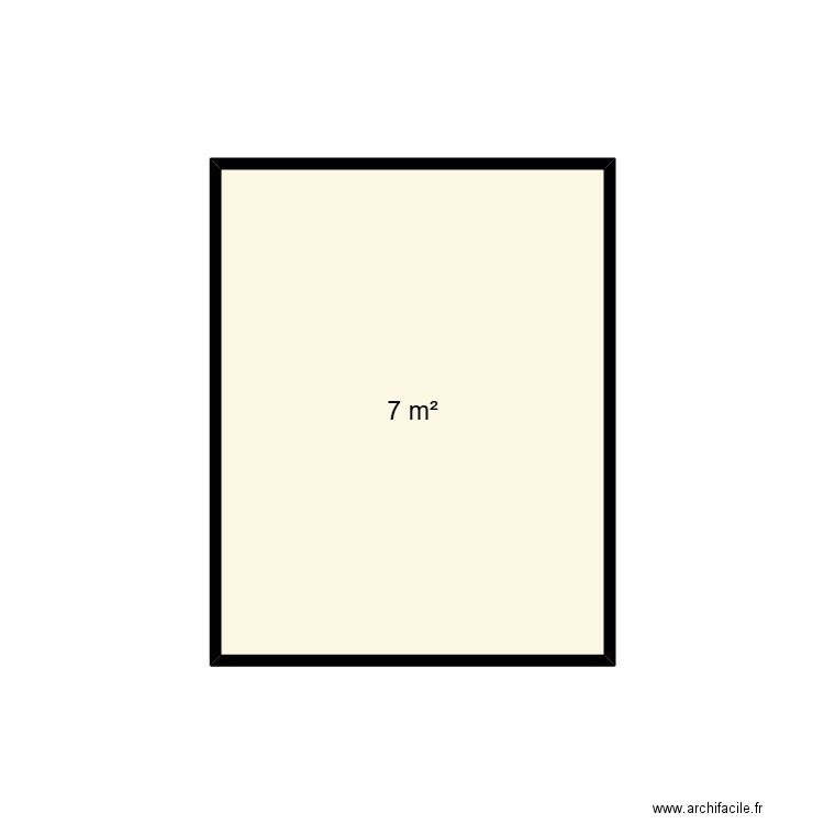 Résa Toit. Plan de 1 pièce et 7 m2