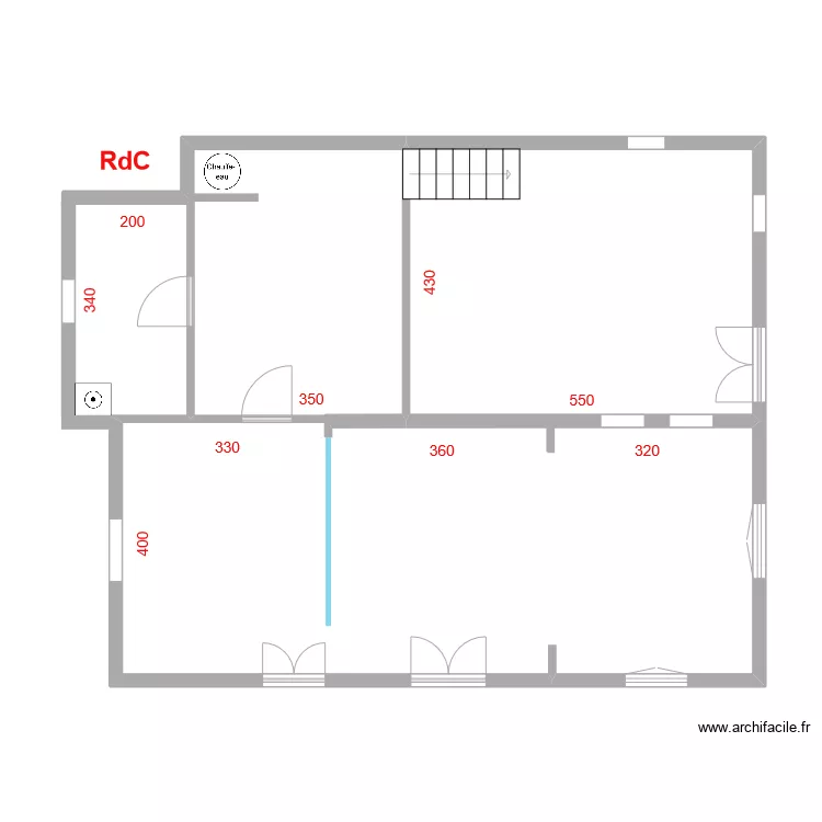 MAISON CHAPPI Rez-de-Chauss&eacute;e. Plan de 