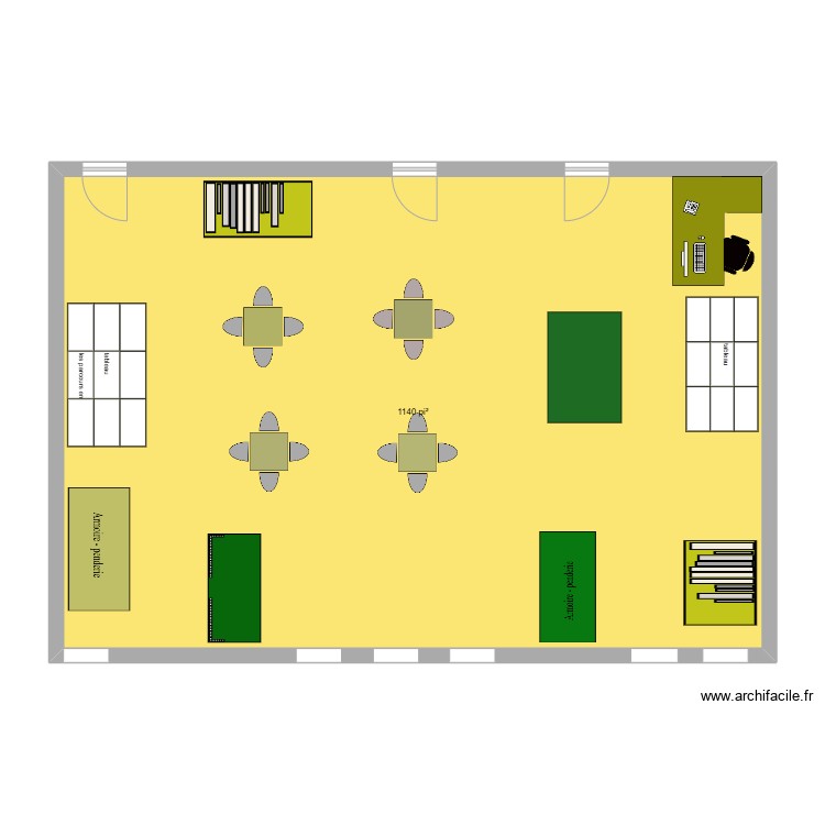 Plan Class E Plan – salle de classe – Par aurelle mapeka ️ | ArchiFacile