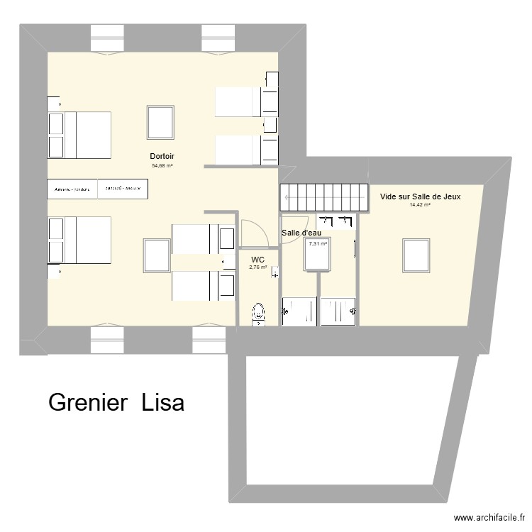 St JULIEN GRENIER Lisa. Plan de 4 pièces et 79 m2