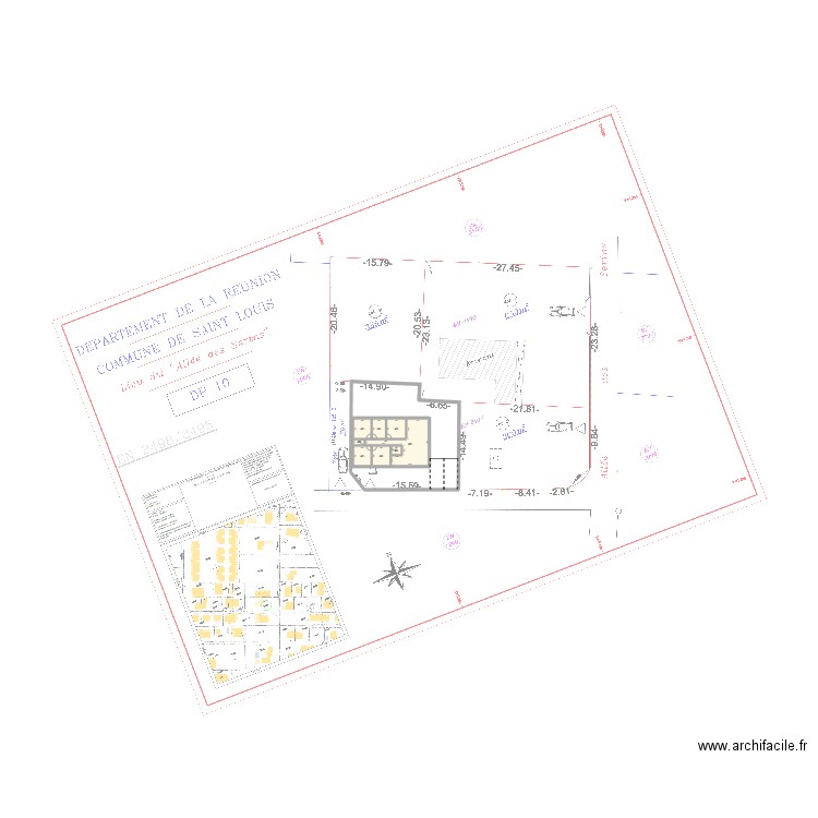 Plan maison principale. Plan de 8 pièces et 97 m2