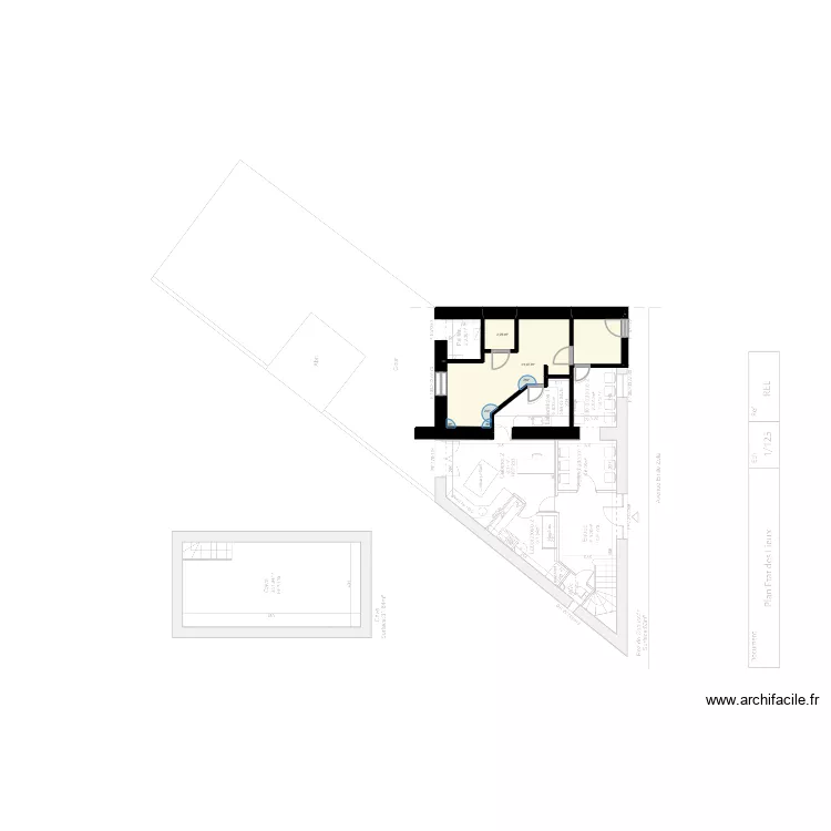 Dr Wiklacz - Pano V1 (avec plan existant). Plan de 2  et 24 m²
