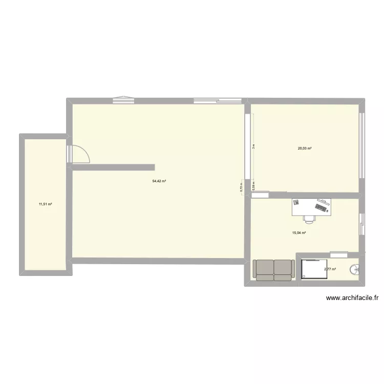 projet extension. Plan de 5 et 104 m² projet extension. Plan de 5 et 104 m²