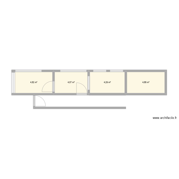 plan 1. Plan de 4 pièces et 18 m2