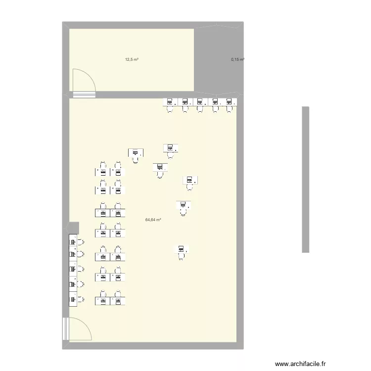 salle 220. Plan de 