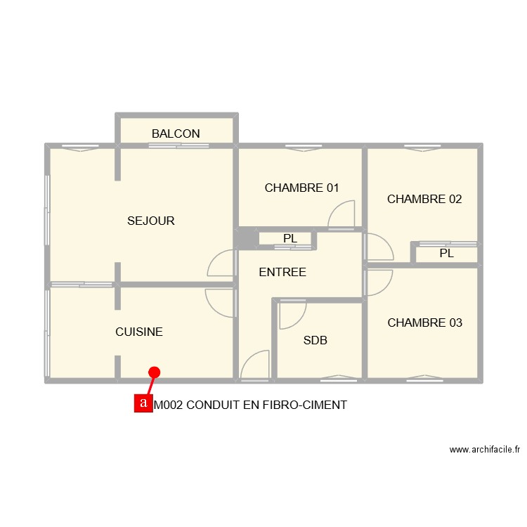 PLAN BEAUVOISIN ETAGE. Plan de 11 pièces et 43 m2