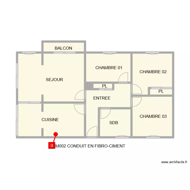 PLAN BEAUVOISIN ETAGE. Plan de 