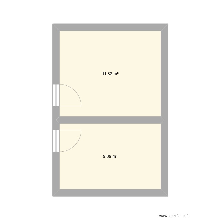 aaa01. Plan de 2 pièces et 21 m2