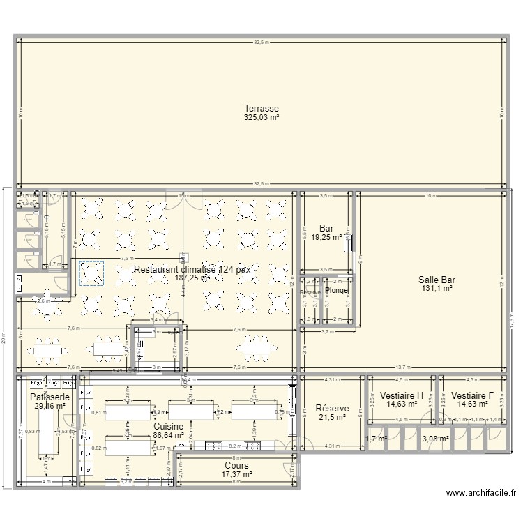 Hôtel Diamarek: nouveau resto 6. Plan de 26 pièces et 899 m2