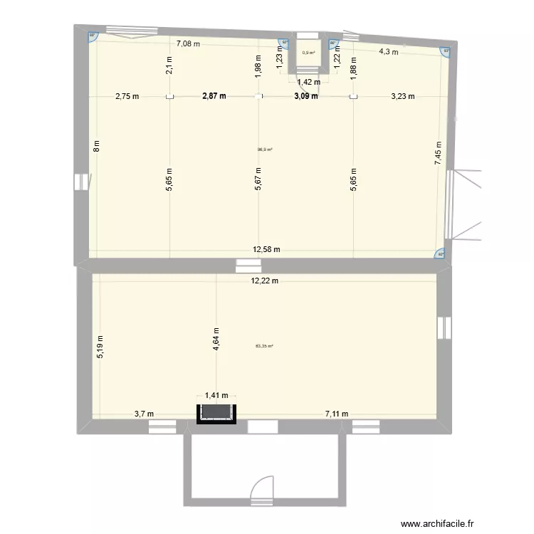 Lisa 1ere prise de cotes. Plan de 