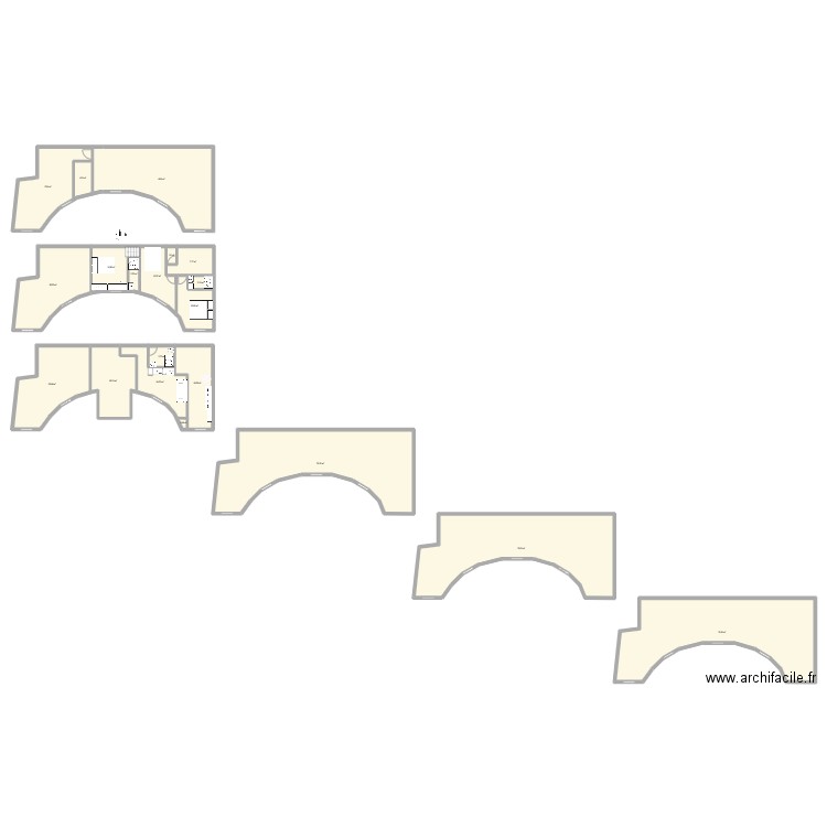 Emile Zola. Plan de 20 pièces et 477 m2